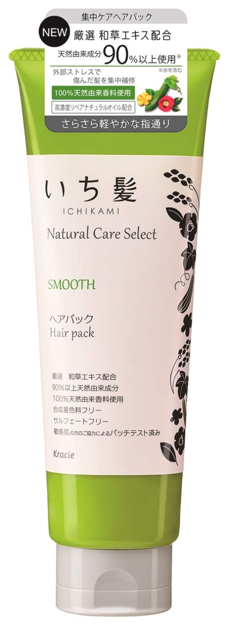 Ichikami Natural Care Select Smooth Hair Pack 180g Herbal Green Fragrance