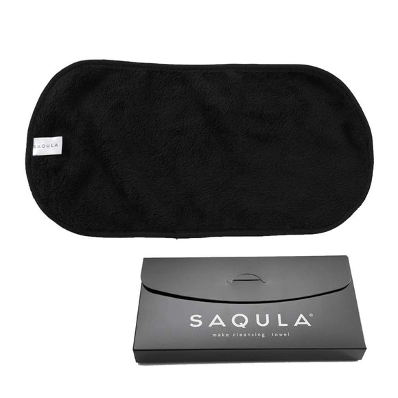 Cleansing Towel Makeup Remover [SAQULA] (Introduced on TV) Easy Cleansing Towel Face Wash Face Towel (Black)