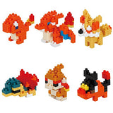 Kawada NBMC11S Nanoblock Mini Nano, Pokemon Type, 1 Box 6 Pieces, 6 Types in Total