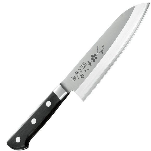 Tsubamoto Takumi ETO-800 Sakura-Gin Santoku Knife, 6.5 inches (165 mm)