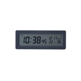 MUJI 82136968 Digital Radio Clock with Loud Alarm Function, Table Clock, Black