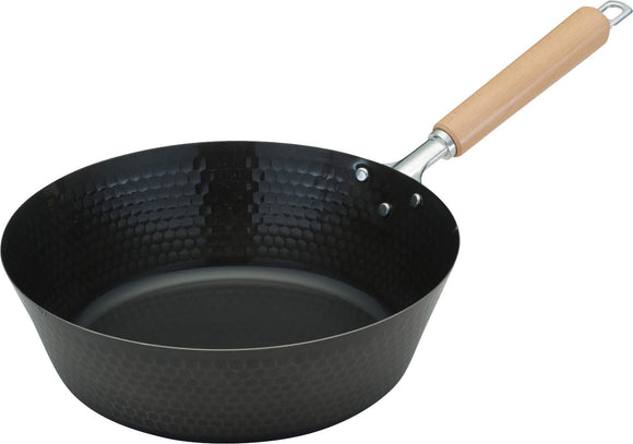 Tamahashi SGK-28DF Frying Pan, Black, 11.0 inches (28 cm), Sugo-Light Hammered Iron, Deep Frying Pan