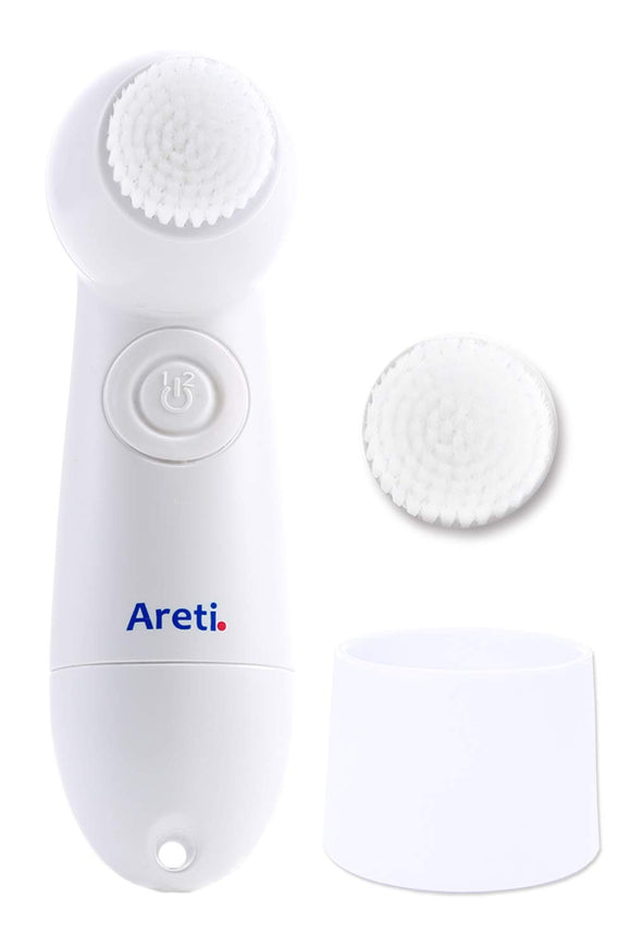 Areti Facial Cleansing Brush Electric Cleansing Brush Rotating Waterproof Battery Operated w04-SMP