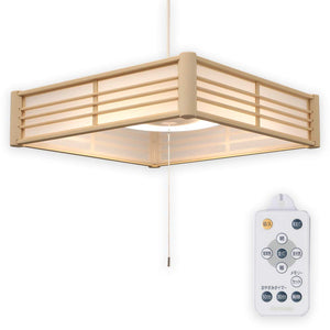 Iris Ohyama PLM6DL-J LED Pendant Light, Dimmable, Toning, Japanese Style, Metal Circuit Series, Remote Control Included