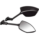 Kijima Bike Bike Parts TECH08 Mirror Cowl Mount Type Left / Right Set Black 203-8079