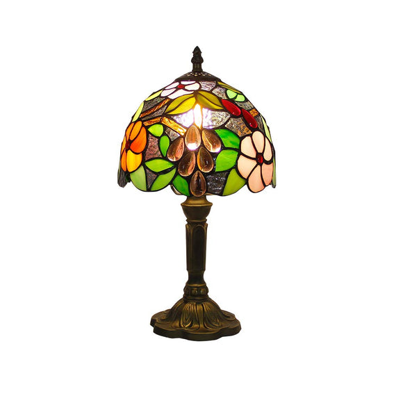 Kokusendo K-482-7 Table Lamp, 1 Light, Tiffany, Country Style, Stained Glass, Interior Light, Scandinavian, Stand Light, Bedside, E26 Base, Bedside Light, Tabletop Lighting, Romantic, Desk Light, Bedroom,