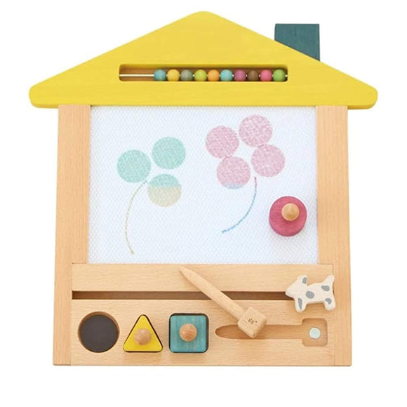 gg* Oekaki House Drawing Board, Jiji Educational Toy, Wooden Toy (Dog)
