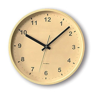 KATOMOKU plywood clock natural sweep (continuous second hand) km-34M 252mm (quartz watch)