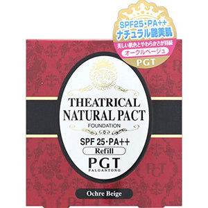 Palgantong Theatrical Natural Pact Ocher Beige SPF25・PA++ with Puff 10g