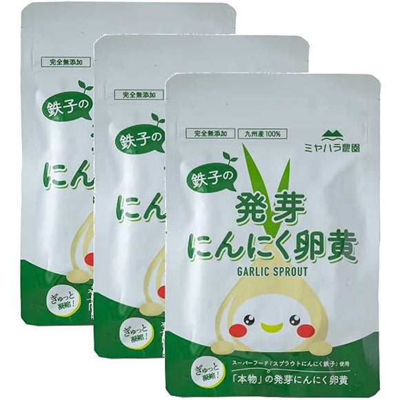 Tetsuko's sprouted garlic egg yolk 124 grains x 3 bags 3 months worth Completely additive-free Saga Prefecture sprout garlic fertilized eggs Miyahara Farm