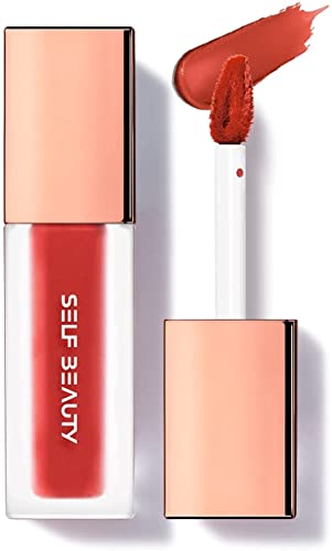 Self Beauty (SELFBEAUTY)｜Powder Matte Lip Tint Lipstick｜Creamy Dosage Form Soft Texture Smooth Light Finish｜Korean Cosmetics [Japan Official/Genuine Product]｜No. 204 Butterkiss Ginger 4g