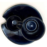 The Clever Cold Sake Charger Raise Saucer Glass Set Eggplant Navy