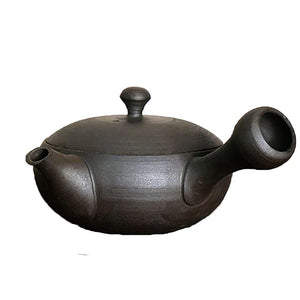 Kitsako Tokoname Ware Sawada's Modern Teapot (Handmade Teapot by Ceramic Artist), 6.1 fl oz (170 ml), Artist Teapot, Ceramic Tea Strainer, Black Gray, For 1 Person, Made in Japan, Kitsusako