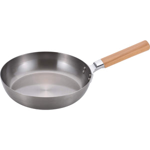 Wahei Freiz CS-008 Iron Frying Pan, 9.4 inches (24 cm), Wooden Handle, IH Compatible, Made in Japan