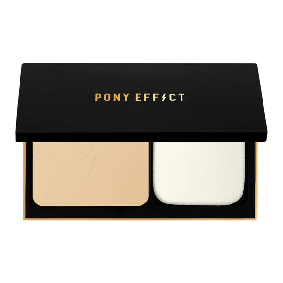 PONY EFFECT Coverstay Skin Cover Pact｜Powder, Pact, Coverage, Korean Cosmetics (002 Soft Beige)