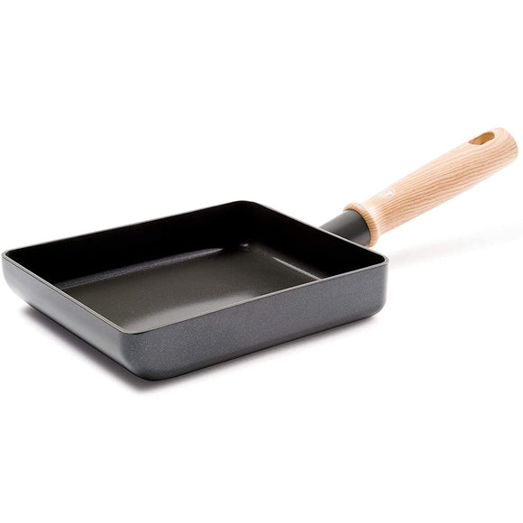 Green Chef CC002545-001 Egg Bread Egg Pan Egg Pan Egg Pan 5.5 x 7.1 inches (14 x 18 cm), Induction Compatible, Ceramic Treated, Interior and Exterior Non-Cling, Easy Care, Non-Toxic, Brownie, Black