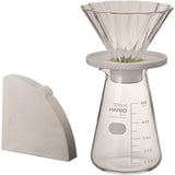 HARIO CDB-3012-W Tea Dripper Bouquet Server Set, For 1 to 4 Cups, White, Made in Japan