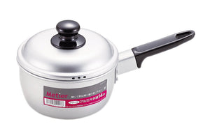 Pearl Metal H-1417 Single Handle Pot with Pot Lid, Aluminum, 5.5 inches (14 cm)