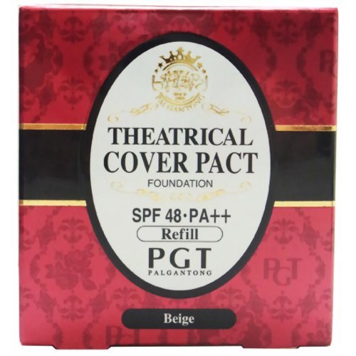 Palgantong Theatrical Cover Pact Beige with puff SPF48・PA++ 10g