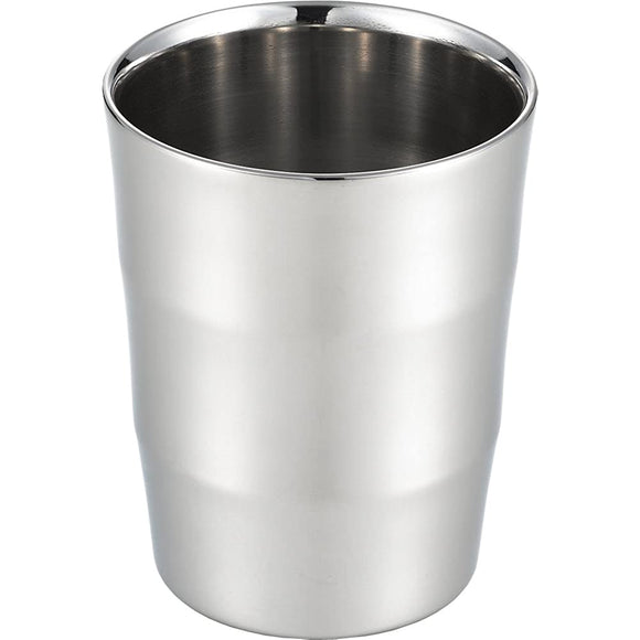 Yoshikawa YJ2120 Double Wall Tumbler, 8.5 fl oz (240 ml), Stainless Steel, Go-Gi, Silver