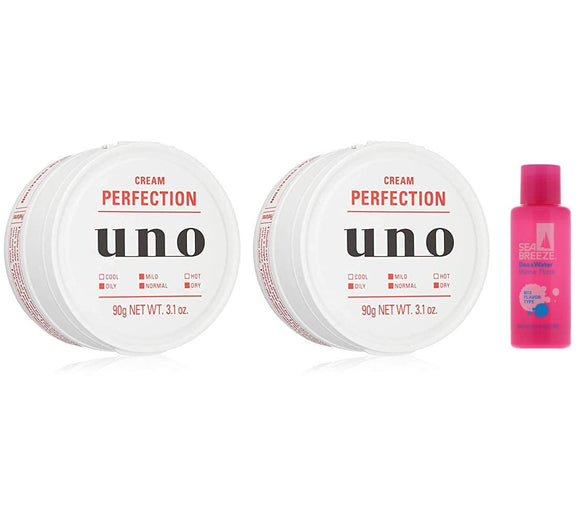 Uno Cream Perfection Men's Face Care 90g x 2 Set with Bonus [Bulk Purchase]