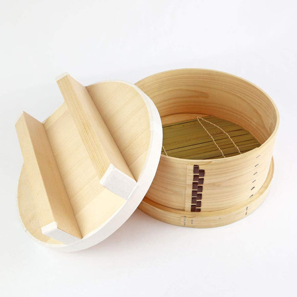 Wooden Japanese Seiro With Lid (Diameter Approx. 12.2 inches (31 cm), Japanese Hinoki Hinoki with Lid Seiro Steamer, Steamer, Sappa, Mejiya