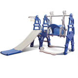 LifeRed Slide Swing Set, Jungle Gym, Basketball, Playground Equipment, Indoor Playground Equipment, Indoor Play Equipment, For Home Use, Large Play Equipment, Blue