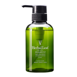 Herbal Leaf Organic Shampoo, Moisturizing, Highly Moisturizing, No Additives, Amino Acids, Non-Silicone, Naturally Derived, Sensitive Skin, Scalp Care, 300ml, Made in Japan