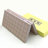 Shogi Board Set, Shinkira No. 7 Folding Shogi Board and Wooden Maple Pressed Koma Back Red (4 Big Calligraphs), Paulownia Box