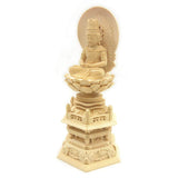 Wooden sculpture BUDDHA Dainichi Nyorai Saza image Mandala of the Two World 2.0 Dimension Light Henkin Henki
