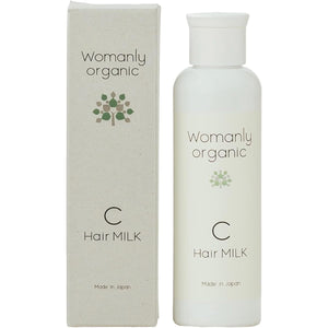 Womanly Organic Ceramide Hair Milk Firmly moisturizes dry and curly hair. Gentle on the skin, no additives. Suitable for those with sensitive skin (100ml, white)