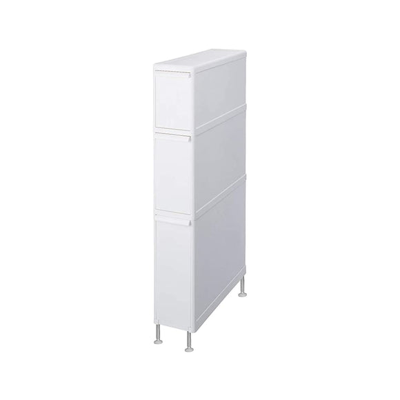like-it FTS-111LA Laundry Storage, Gaps, Drawers, Super Slim, 3 Tiers, Width 5.5 x Depth 18.3 x Height 32.3 inches (14 x 46.5 x 82 cm), All White, Made in Japan, Washing Machine, Horizontal Space, Gap