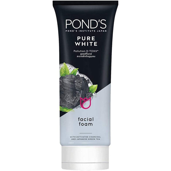 Pond's Pure White Deep Cleansing Brightening Facial Foam with Activated Carbon + Vitamin B3 (50 Grams) by Pond's