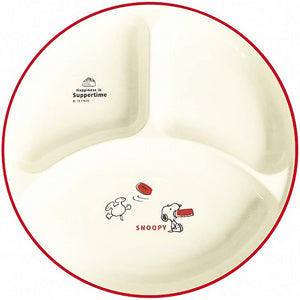 Peanuts 606555 Snoopy Happiness Is Supper Time Painted Round Lunch Plate, Plate, Plate, Diameter 8.9 inches (22.5 cm), White