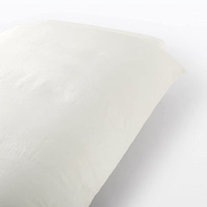 MUJI 44794722 Linen Weave Duvet Cover, Q Off White