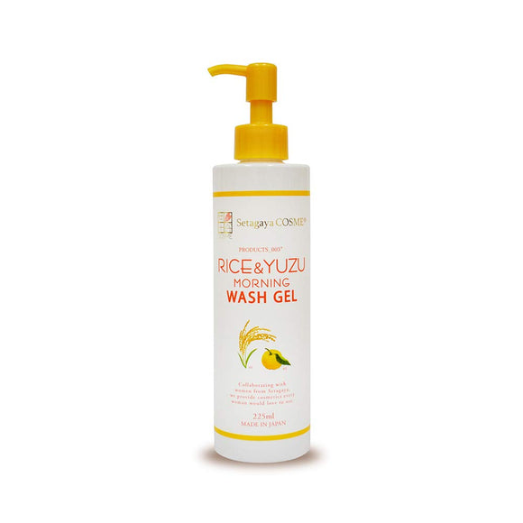 Setagaya Cosme Morning Face Wash Gel Makeup Glue Up Easy Moist Pleasant Citrus Fragrance 225ml (Approx. 3 Months) No Synthetic Fragrances Rice & Yuzu Morning Wash Gel Sensitive Skin Rice Ceramide Yuzu Ceramide