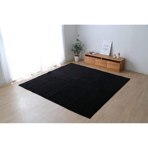 Ikehiko #9844543 Rug, Carpet, Mat, Rectangular, Black, Approx. 78.7 x 98.4 inches (200 x 250 cm)