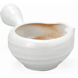 yamakiikai Teapot White 370ml Chubu Burn In White Glazed Soaks... y1410