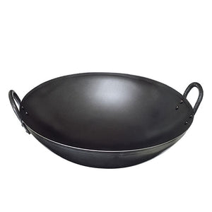 Shimamoto Seisakusho KS02-D4510 Iron Wok, Aji-Ichitetsu 17.7 inches (45 cm)