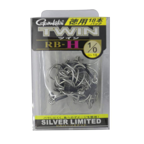 Gamakatsu Treble Hook Rose Twin RB-H Silver Limited 18 Pack