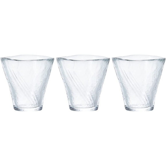 Aderia F49864 Tsugaru Vidro Tenkai Glass Set, Clear, 3.2 fl oz (90 ml), For Japanese Sake, Heat Resistant Glass, Microwave Safe, Made in Japan