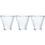 Aderia F49864 Tsugaru Vidro Tenkai Glass Set, Clear, 3.2 fl oz (90 ml), For Japanese Sake, Heat Resistant Glass, Microwave Safe, Made in Japan