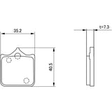 Daytona Bike Brake Pad Golden Pad X (Sintered Metal Pad) S4R S (06-08) 999 (03-06) 998S (02-04) 749/Dark (03-06) for front desks No: 111