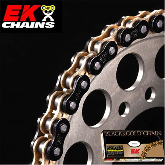 EK (EK) Bike Chain Numachine 520SR-X/BK/GP (Black/Gold) 130 Link