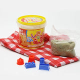 Soothing sand (bucket included) for fun at home.