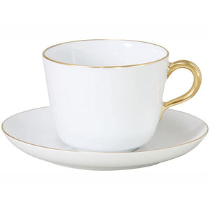 Okura Pottery Gold Line (Coop Shape) Morning Cup & Saucer 26C/1001