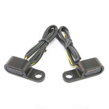 Ultra Small Micro Mini LED TURN Signal, EH, Black Body, SMOKE LENS, SMOKE LENS, ROAD Transport Vehicle Act Compiliant, Set of 2, Orange/Amber/Amber Luminous