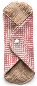 Hanafu organic cotton warming cloth M size (approx. 15 x approx. 15 cm) pique pattern (peach)