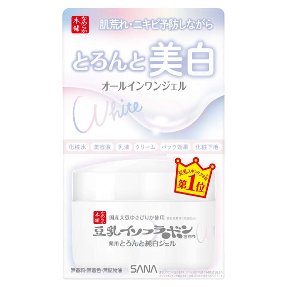 Nameraka Honpo Toronto Thick Gel Medicinal Whitening N All-in-one Main Unit 100g 100g