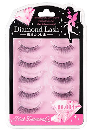 Diamond Lash [no.004] 5 pairs (for upper eyelashes) For fashionable eyes with natural volume.